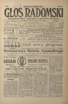 Głos Radomski, 1919, R. 4, nr 87
