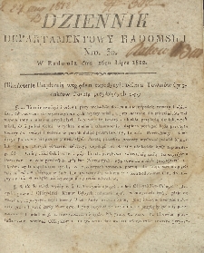 Dziennik Departamentowy Radomski, 1812, nr 30