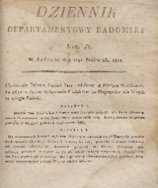 Dziennik Departamentowy Radomski, 1812, nr 41