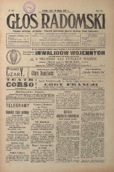 Głos Radomski, 1919, R. 4, nr 117