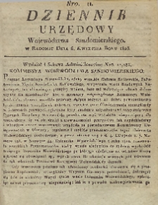 Dziennik Urzędowy Województwa Sandomierskiego, 1823, nr 11
