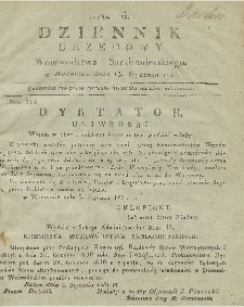 Dziennik Urzędowy Województwa Sandomierskiego, 1831, nr 6