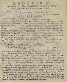 Dziennik Urzędowy Województwa Sandomierskiego, 1831, nr 10, dod. II