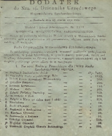 Dziennik Urzędowy Województwa Sandomierskiego, 1831, nr 14, dod.