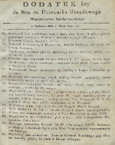 Dziennik Urzędowy Województwa Sandomierskiego, 1831, nr 20, dod. I