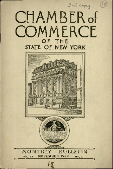 Bulletin of the Chamber of Commerce of the state of New York, 1929, T. 21, nr 4