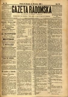 Gazeta Radomska, 1890, R. 7, nr 70