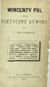 Wincenty Pol i jego poetyczne utwory