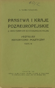 Państwa i kraje pozaeuropejskie z uwzględnieniem ich stosunku do Polski z. 1, Azja