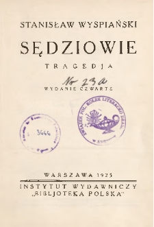 Sędziowie : tragedja