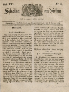Szkółka niedzielna : pismo czasowe poświęcone włościanom,1842, R. 6, nr 23
