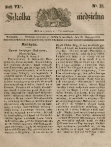 Szkółka niedzielna : pismo czasowe poświęcone włościanom,1842, R. 6, nr 38