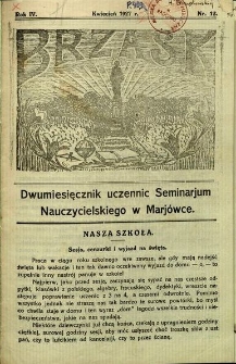 Brzask: Dwumiesięcznik uczennic Seminarium Nauczycielskiego w Mariówce, 1927, R. 4, nr 12