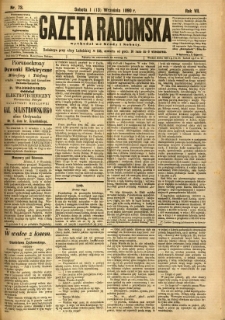 Gazeta Radomska, 1890, R. 7, nr 73