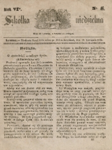 Szkółka niedzielna : pismo czasowe poświęcone włościanom,1842, R. 6, nr 46