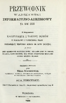 Przewodnik warszawski informacyjno-adresowy na rok 1869