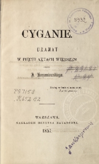 Cyganie : dramat w pięciu aktach wierszem