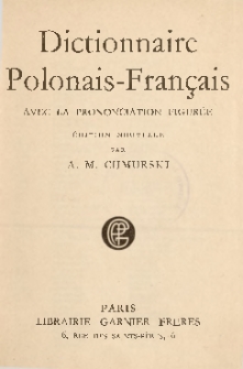 Dictionnaire français-polonais : avec la prononciation figurée
