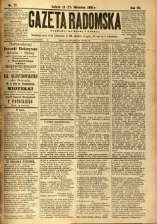 Gazeta Radomska, 1890, R. 7, nr 77