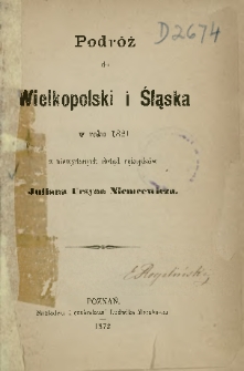 Podróż do Wielkopolski i Śląska w roku 1821