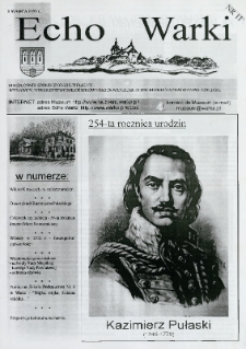 Echo Warki : miesiecznik społeczno-kulturalny, 1999, nr 11