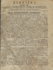 Dziennik Urzędowy Gubernii Radomskiej, 1854, nr 40, dod. I