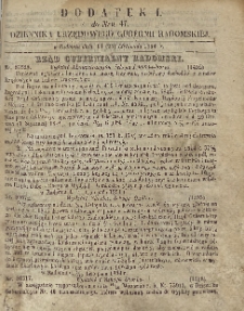 Dziennik Urzędowy Gubernii Radomskiej, 1854, nr 47, dod. I