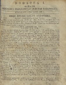 Dziennik Urzędowy Gubernii Radomskiej, 1854, nr 50, dod. I