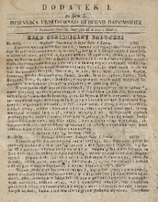 Dziennik Urzędowy Gubernii Radomskiej, 1856, nr 5, dod. I