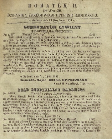 Dziennik Urzędowy Gubernii Radomskiej, 1856, nr 30, dod. II