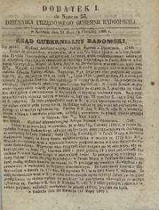 Dziennik Urzędowy Gubernii Radomskiej, 1860, nr 23, dod. I