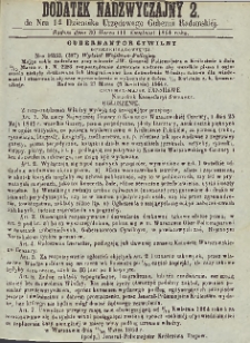 Dziennik Urzędowy Gubernii Radomskiej, 1864, nr 14, dod. madzwyczajny II