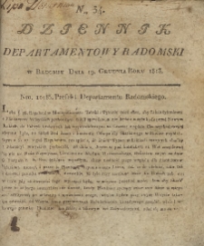 Dziennik Departamentowy Radomski, 1813, nr 34