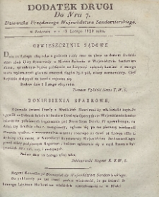 Dziennik Urzędowy Województwa Sandomierskiego, 1829, nr 7, dod. 2