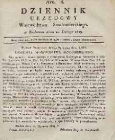 Dziennik Urzędowy Województwa Sandomierskiego, 1829, nr 8