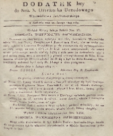 Dziennik Urzędowy Województwa Sandomierskiego, 1829, nr 8, dod. 1