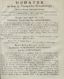 Dziennik Urzędowy Województwa Sandomierskiego, 1829, nr 9, dod. 1