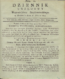 Dziennik Urzędowy Województwa Sandomierskiego, 1829, nr 11