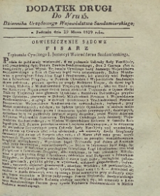 Dziennik Urzędowy Województwa Sandomierskiego, 1829, nr 13, dod. 2