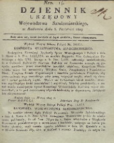 Dziennik Urzędowy Województwa Sandomierskiego, 1829, nr 14