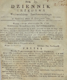 Dziennik Urzędowy Województwa Sandomierskiego, 1831, nr 37