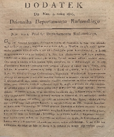 Dziennik Departamentowy Radomski, 1815, nr 9, dod.