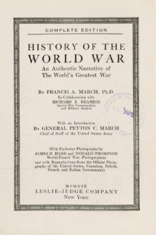 History of the World War : an authentic narrative of the world's greatest war. Vol. 5