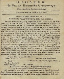 Dziennik Urzędowy Województwa Sandomierskiego, 1831, nr 42, dod.