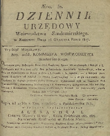 Dziennik Urzędowy Województwa Sandomierskiego, 1817, nr 51