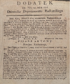 Dziennik Departamentowy Radomski, 1815, nr 22, dod.
