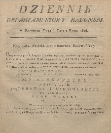 Dziennik Departamentowy Radomski, 1815, nr 28