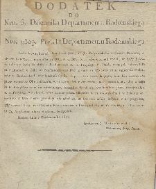 Dziennik Departamentowy Radomski, 1811, nr 3, dod.