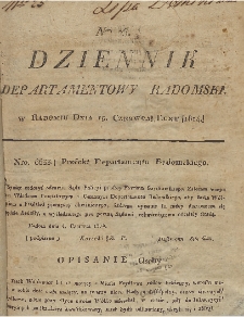 Dziennik Departamentowy Radomski, 1814, nr 25