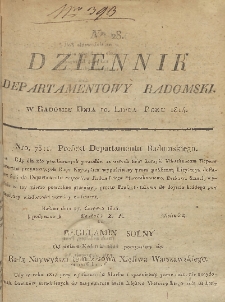 Dziennik Departamentowy Radomski, 1814, nr 28